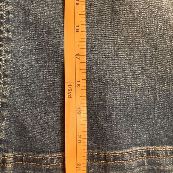 Chaps Denim front button Skirt - Picture 8 of 10